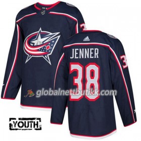 Blue Jackets Hockeydrakt Boone Jenner 38 2017-2018 Blå Adidas Authentic - Barn